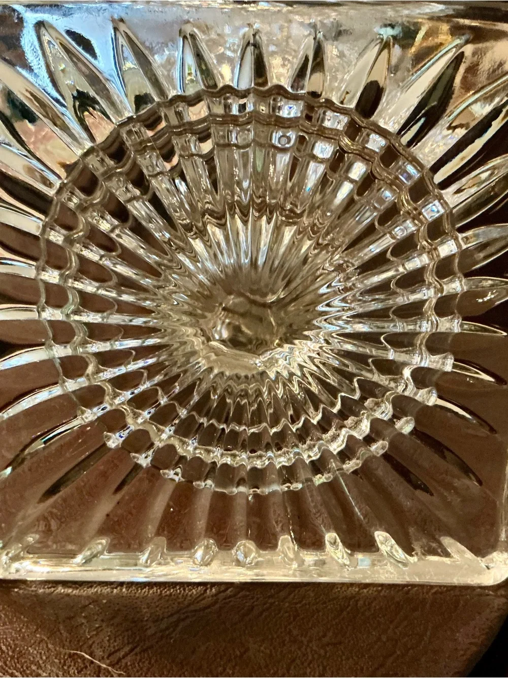Vintage Bohemian Cut Crystal Medici Urn Vase 9.5”